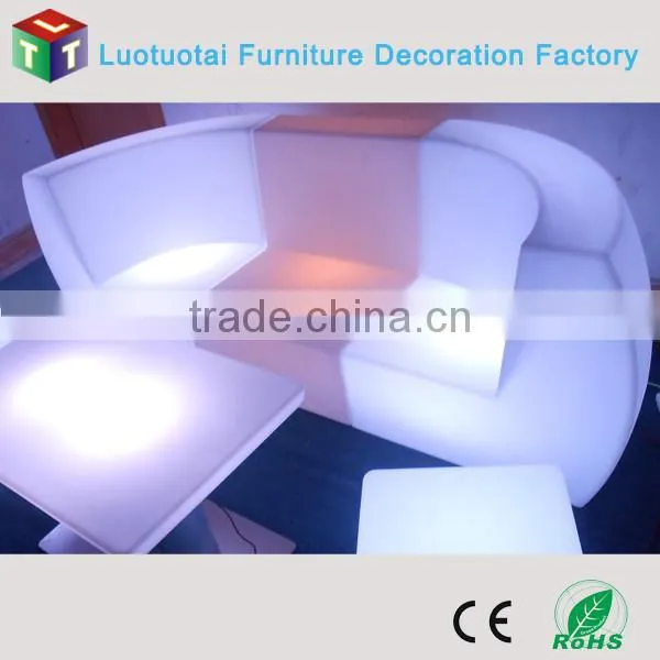 PE Plastic Illuminated Led Bar Furniture Battery Opertaed Remote Control Led Bar Sofa photo-4