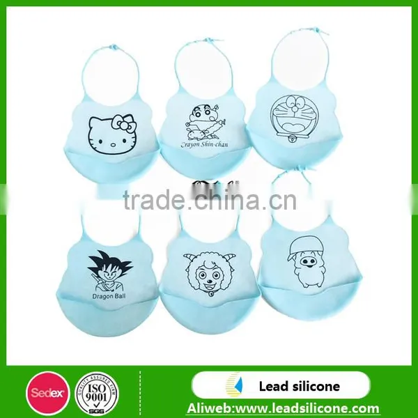 Food Grade Custom Design Christmas Plain Washable Waterproof Silicone Baby Bib photo-5