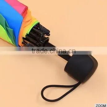 2016 High Quality Customzed Rainbow Umbrella Folding,Custom Cheap Folding Umbrella Mini 3 Fold 10 Panels Rainbow Umbrella photo-4