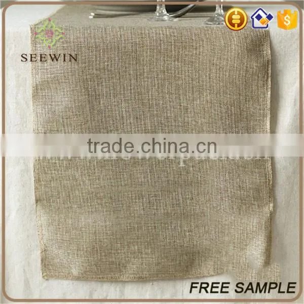 Burlap Table Runne of Wedding With Sewed Edge photo-5
