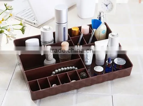 Wholesale Stock Small Order Desktop 15 Lattices Cosmetic Plastic Storage Box photo-4