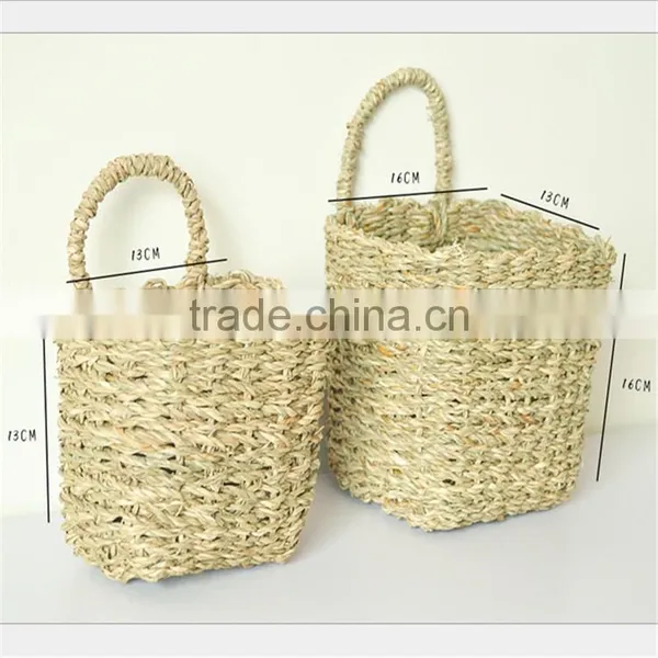 Wholesale Handmade Hanging Seagrass Basket With Handle photo-5