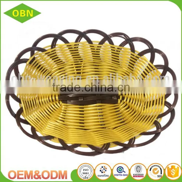Hot Sale Washable Food Baskets PP Rattan Handmade Designer Fruit Basket for Supermarket photo-4