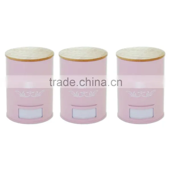 Set of 3 Vintage Tea Coffee Sugar Kitchen Storage Jar photo-5