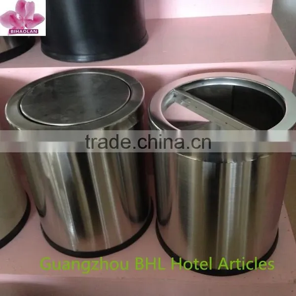Standard Size for Indoor Dustbin Stainless Steel Funnal Top Room Trash Bin in photo-3