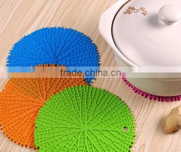 Creative Home Fashion Models Tree Pattern Silicone Decorative Table Mat, Round Table Plate Mat, Bowls Mat Wholesale