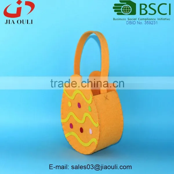 BSCI Audit Factory Easter Decoration Nice Non-woven Felt Egg Easter Basket photo-6