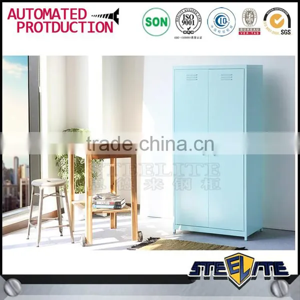 Hanging Clothes Storage Cabinet 2 Door Steel Locker Wardrobe photo-2