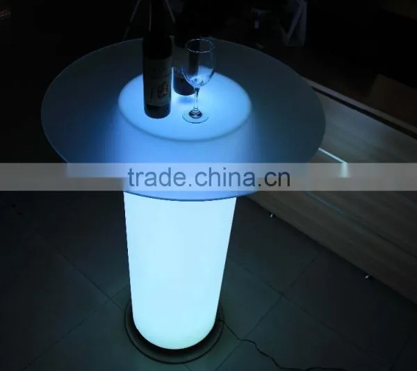 Modern Led Coffee Table, Led Wine Bar Table With Ice Bucket photo-2