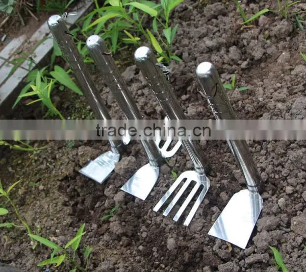 High Grade Stainless Steel Double Use Small Garden Hoe and Rake photo-3