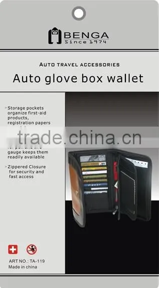 Auto glove box wallet