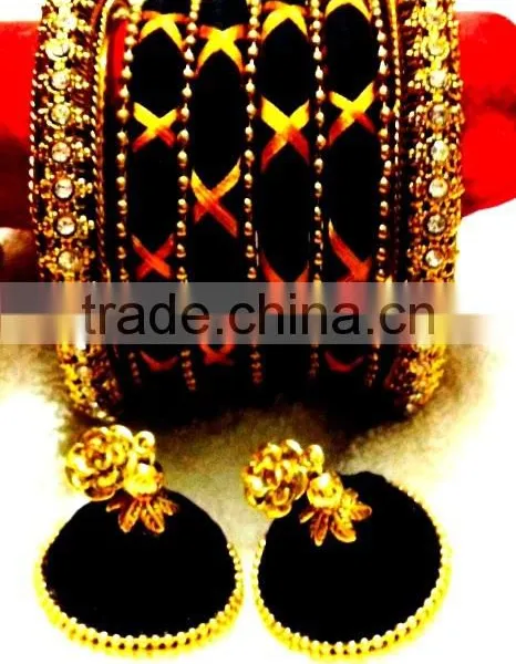 Stylish Handmade Silk Thread Jhumkas Earrings,Indian Fashion Jhumka Earrings,factory Direct Fashion Jewelry photo-5