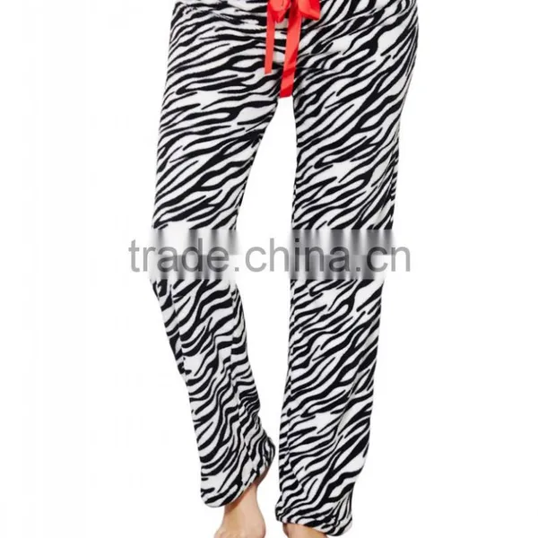 Zebra Plush Pants Pictures of Girls in Sleepwear photo-2
