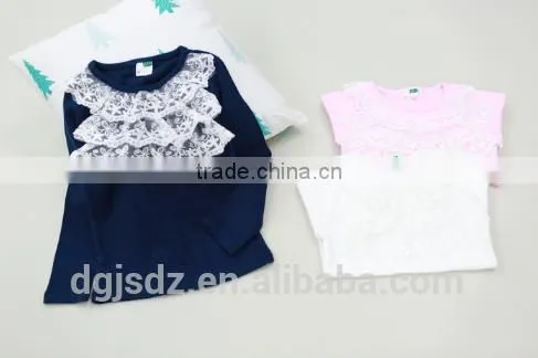 Lace Decorated Sweater for Girls Round-neck Kids Sweater Wool Design Sweater for Child Girls photo-2