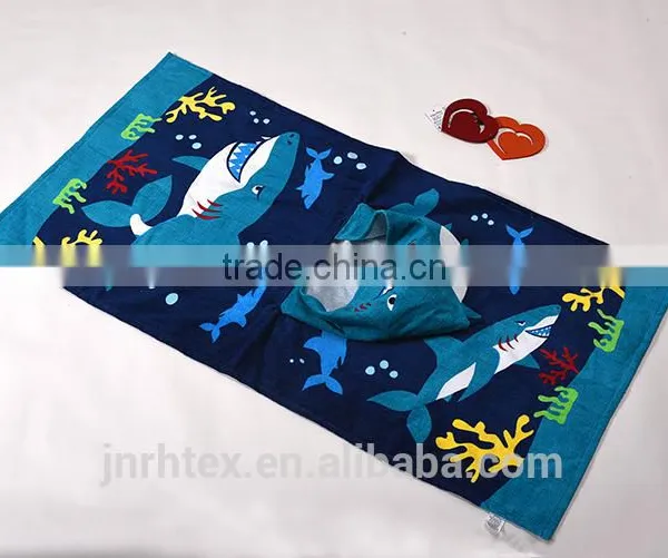 Trade Assurance Ring Spun Cotton Screen Printing Terry Cloth Poncho Hooded Beach Towel photo-3