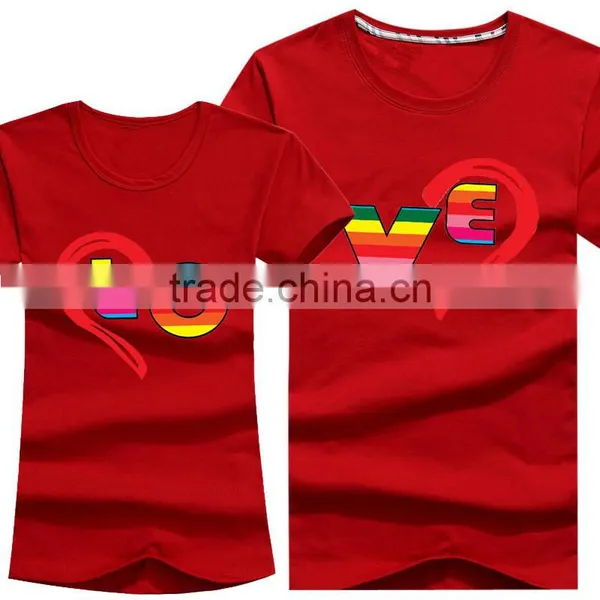 2016 Wholesale Love Printing T-Shirt For Couple photo-4