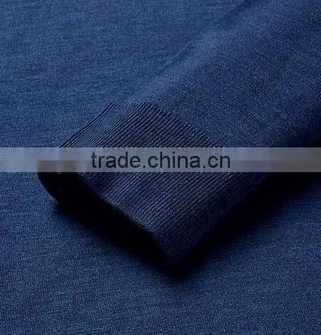 Customed Manufacturing Zipper-Up Navy Blue Sweater Men Pullover Sweater photo-5