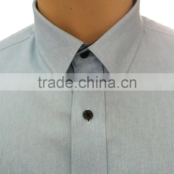 2017 New Design Men's Denim Casual Shirt With Contrast Sleeve photo-2