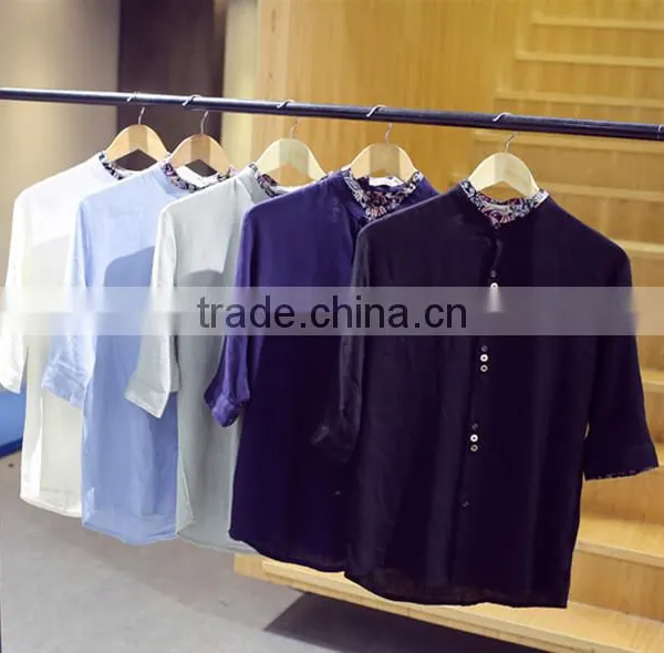 7 Minutes of Sleeve Shirt Linen Men With Short Sleeves photo-4