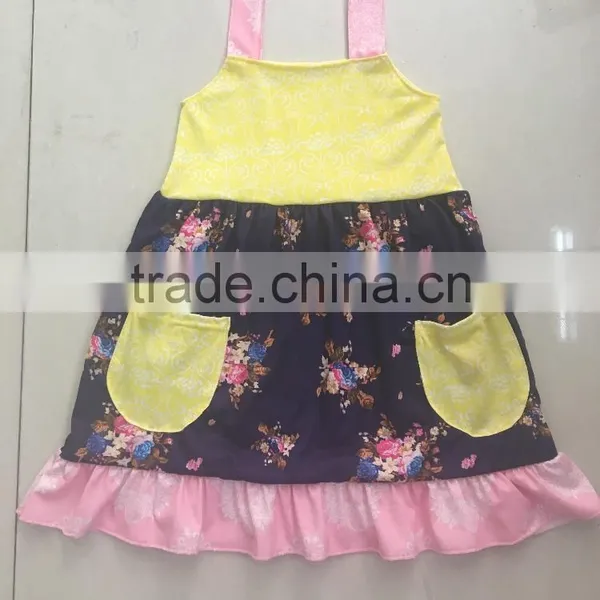 2017 Wholesale Children's Boutique Clothing Baby Clothes Girls Fall Plain Ruffle Outfits photo-4