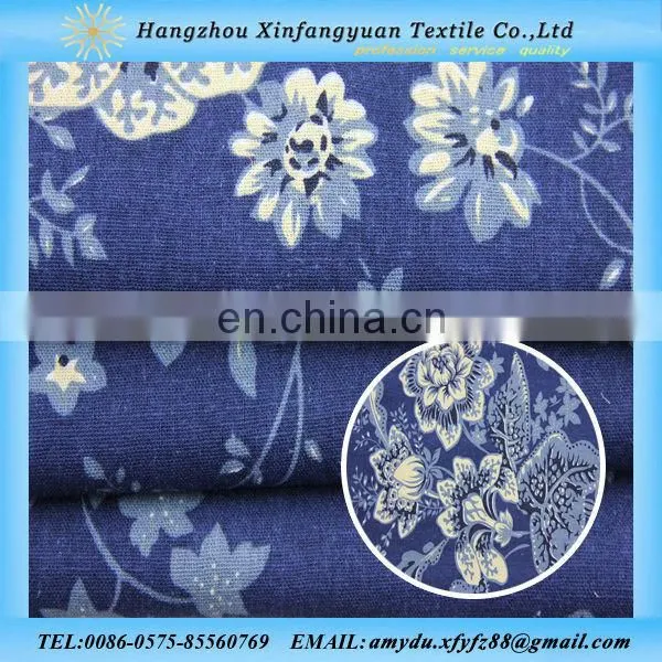 Linen Cotton Blend Fabric Printed Cotton Linen Fabric