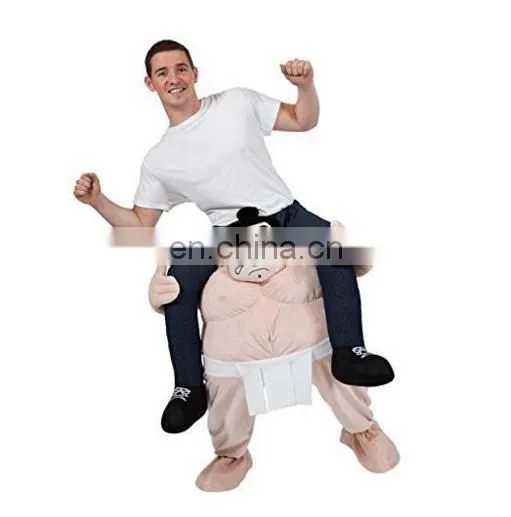Funny Adults Piggyback Shoulder Ride Sumo Wrestler Costume photo-2