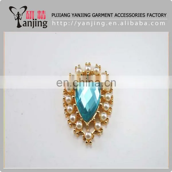 Wholesale Ex-factory Price Glass Rhinestone and Pearl Buckle photo-3