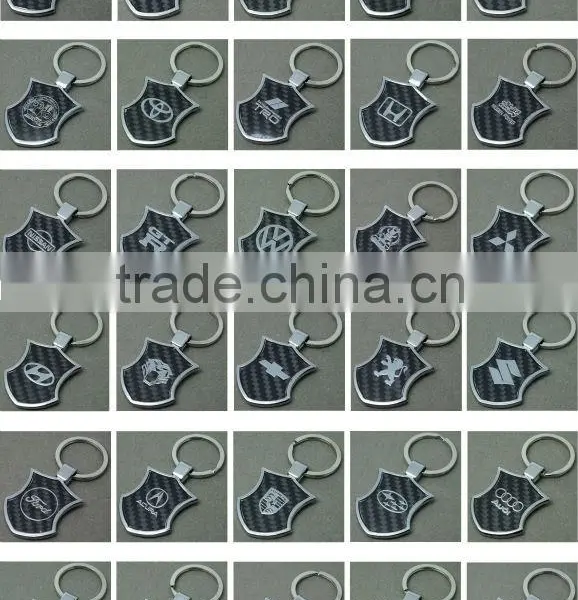 Custom Made Shape & Logo Carbon Fiber Keyring Key Chain photo-2