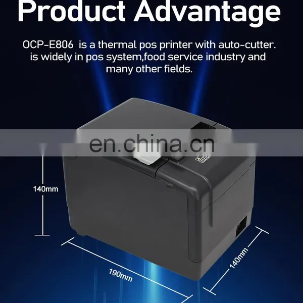 Barcode Printer Thermal Printer Machine POS Label Receipt Printer 80mm Auto Cutter for Supermarket photo-5