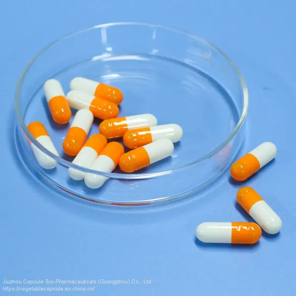 Size00 Halal/Kosher/GMP HMPC Empty Capsule With White and Yellow Color