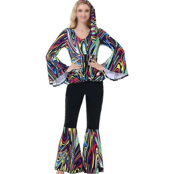 Hippie Costume Disco Nightclub Women Sexy Retro Cosplay Hippie Costume photo-5