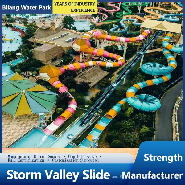Water Park Equipment Customized Fiberglass Water Slide Hot Spring Water Children's Fun Garden Equipment photo-5