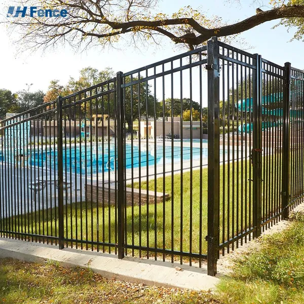 Low Price Carbon Steel Powder Coated Steel Fence Black Steel Fence photo-5