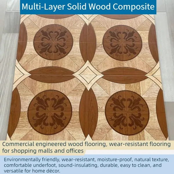 Multi-layer Solid Wood Flooring, Waterproof, Moisture-proof, Wear-resistant, and Specially Designed for Underfloor Heating. photo-4