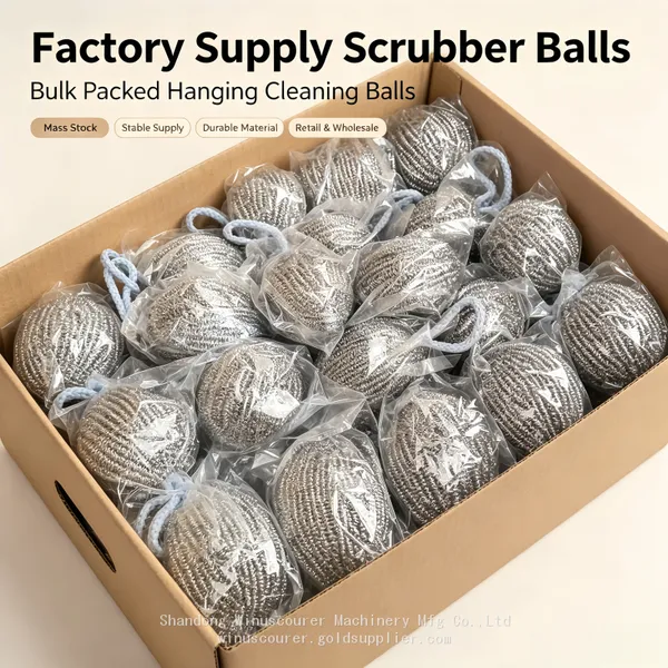 Factory Wholesale Hang‑Up Oval Steel Cleaning Ball With Braided Lanyard Heavy Oil Dirt Remover photo-2