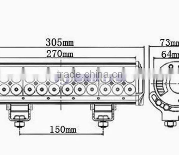5040lm To 7200lm Pure White 6000K Flood/Spot/Combo Car LED Light Bar photo-4