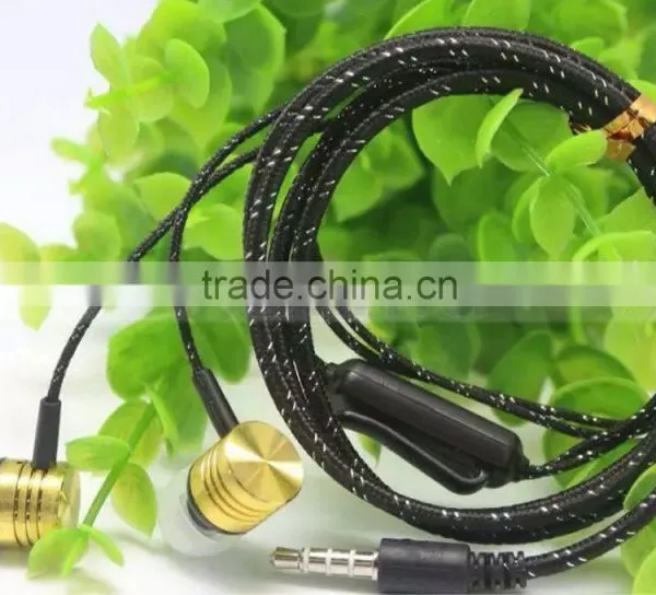 3.5MM Weave Braided Fabric Cord Earphone With MIC for IPhone 6 Plus S Galaxy S7 Edege S6 Note 5 S5 HTC Smart Phone photo-4