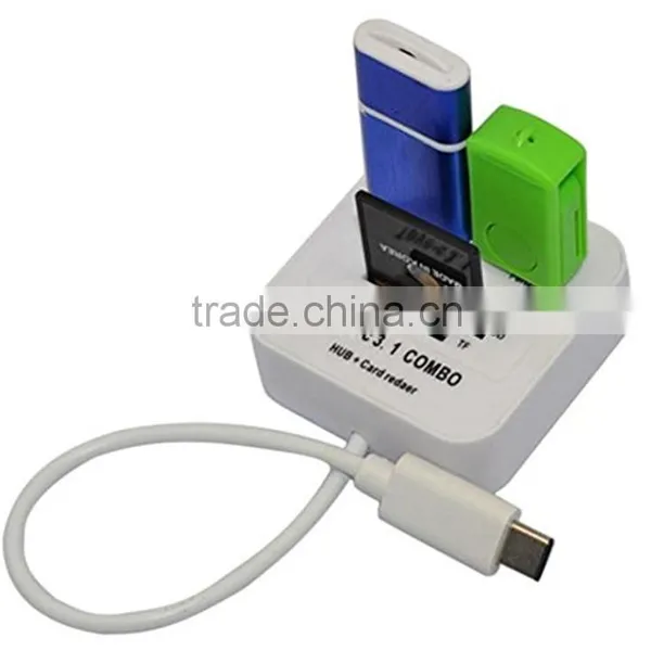 Universal Travel 3.1 Type C to 2 Ports Micro Card OTG Power Adapter photo-5