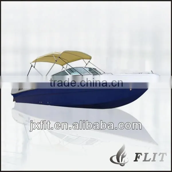 China Latest Model FRP Hull Double Built-in Engines Luxury Small Yacht photo-2
