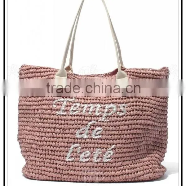 Victoria New Fashion Paper Woven Hand Crochet Straw Beach Bag Shoulder Bag photo-5