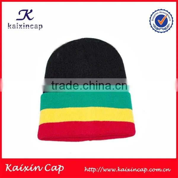 OEM Custom Stripped Pom Pom Beanie photo-3