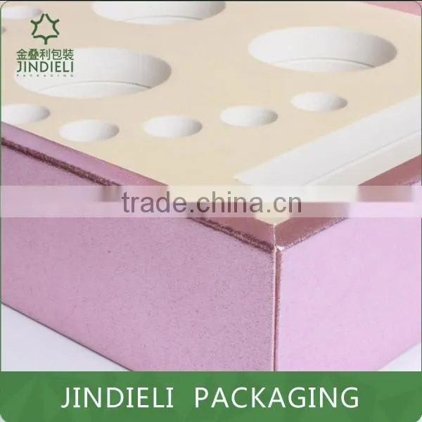 Luxury Set Pink Leather Cosmetic Box Packaging photo-5