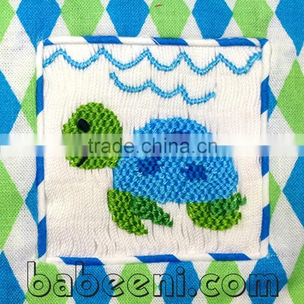 Turtle Hand Smocked Swim Trunk for Boy photo-2