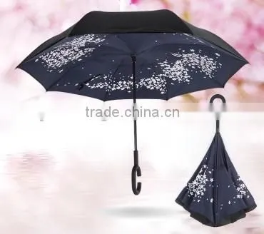 Black Outside C Handle Inverted Advertising/promotion/golf Umbrella photo-4