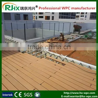 Top Quality Grey Wood Plastic Composite Decking for Interlocking Wood Flooring