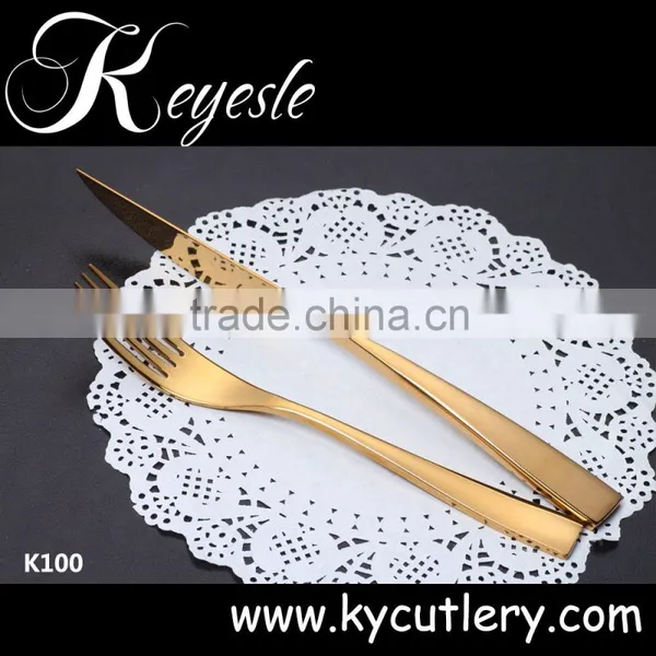 Good Quality Gold Plated Cutlery Set Stainless Steel photo-2