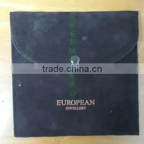Logo Golden Printed Black High Quality Custom Velvet Bag/custom Logo Jewelry Bags