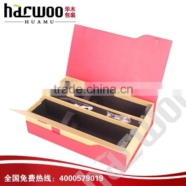 Hinged Paper Wine Bottle Case for Sale photo-3