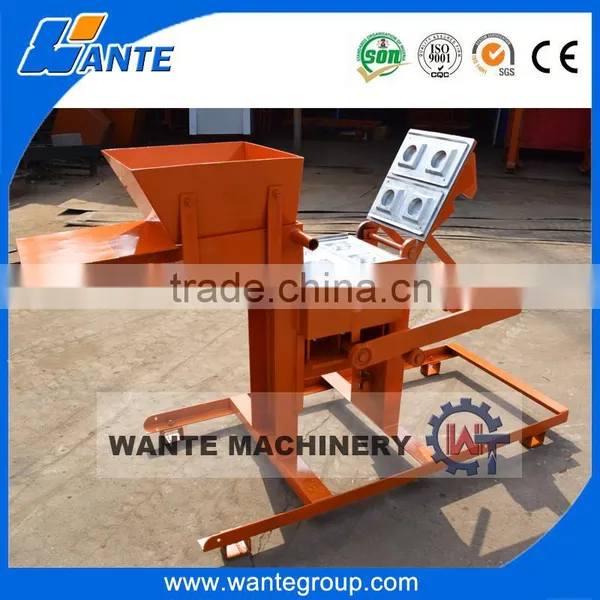 WANTE BRAND Good Quality WT2-40 Manual Clay Interlocking Brick Making Machine for Small Business photo-4