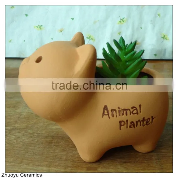 Decoration Mini Ceramic Animal Plant Pot photo-3